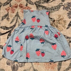 Carter's Blue Dress with Pink Strawberry Print
